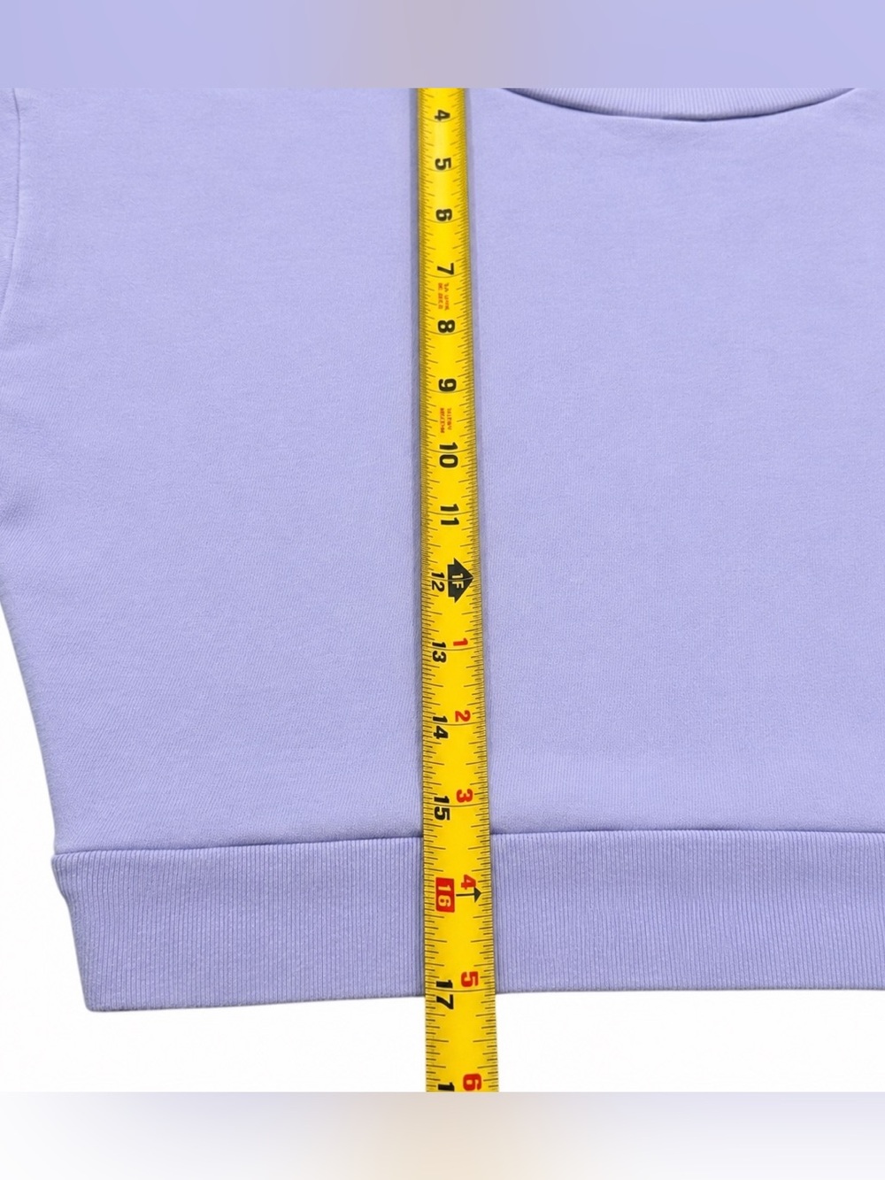 Reformation Jeans Lavender Cropped Crewneck Sweatshirt Organic Cotton – Small - Picture 6 of 7